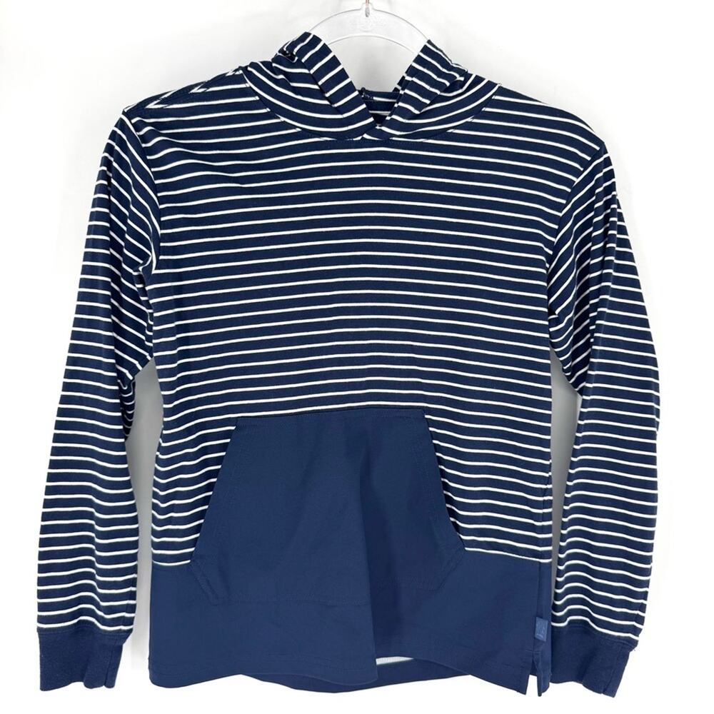 Southern Tide Striped Lightweight Hoodie Navy‎ and White Boys Size L
